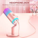 Maono DM30RGB Programmable USB Condenser Gaming Microphone - Pink - Image 6