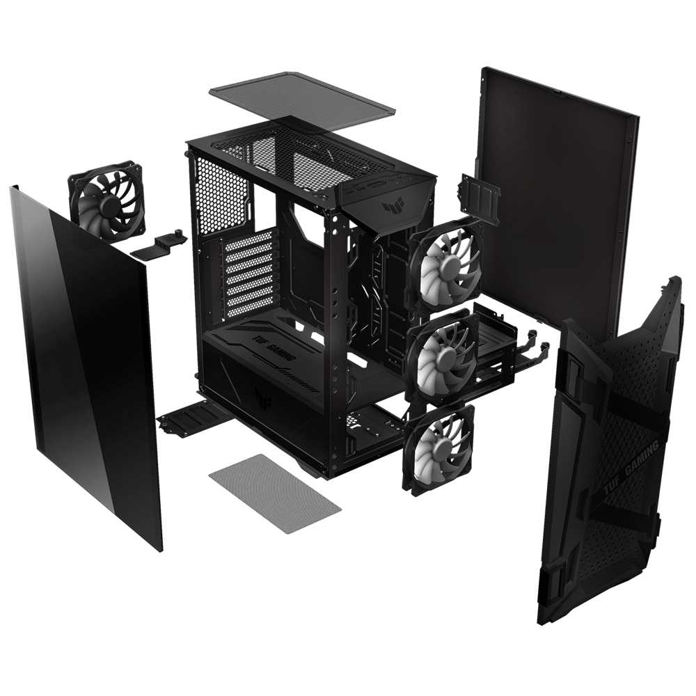 ASUS TUF Gaming GT301 Mid Tower Computer PC Case, 4-Fans - Image 2