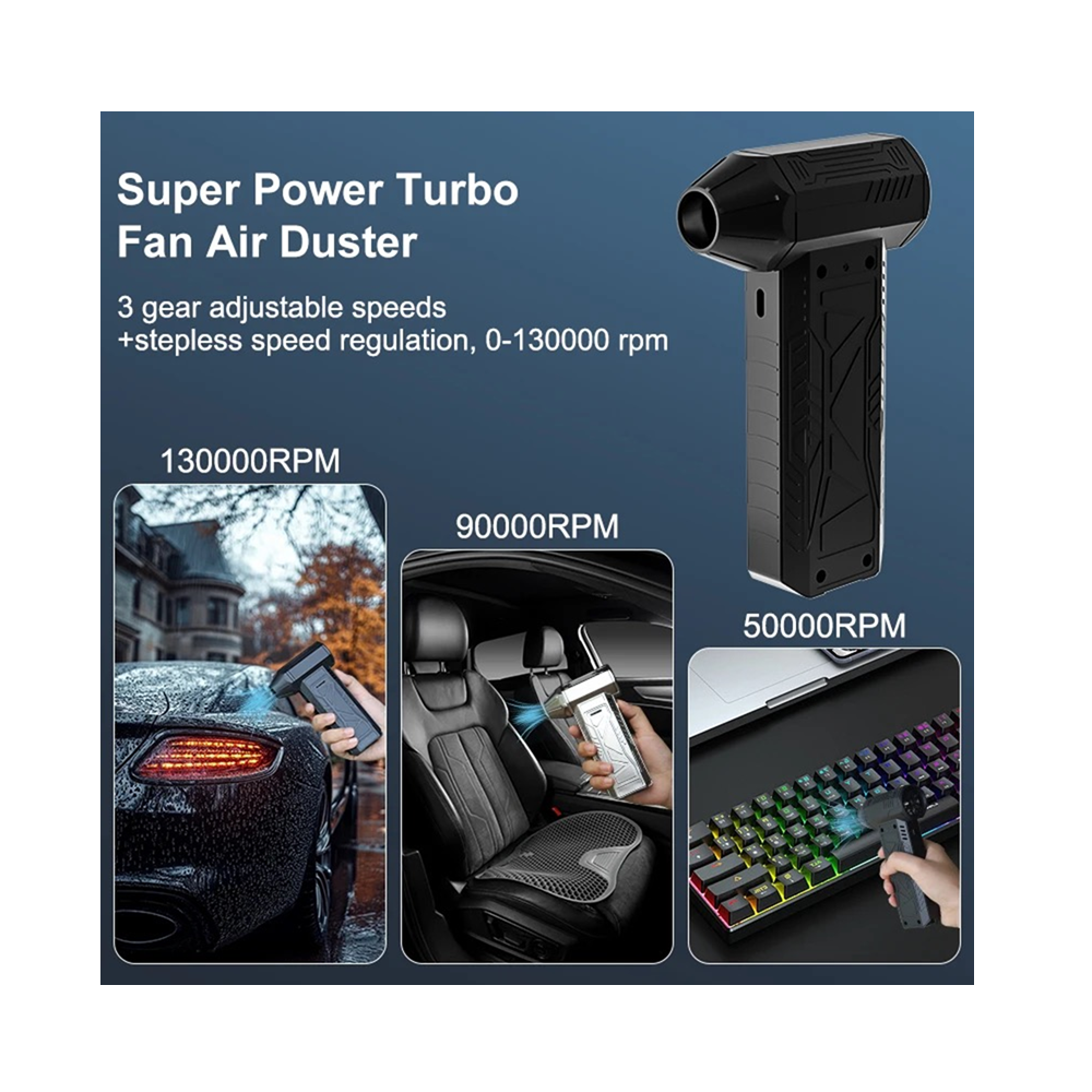 Portable Air Duster Cordless High Speed Turbo Fan with Digital Display 130,000 RPM - Image 4