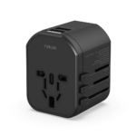 WiWU Wi-UA001 Universal Plug Travel Adapter 12W Dual USB-A Charger - Black - Image 2