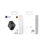 WiWU Wi-UA001 Universal Plug Travel Adapter 12W Dual USB-A Charger - Black - Image 4