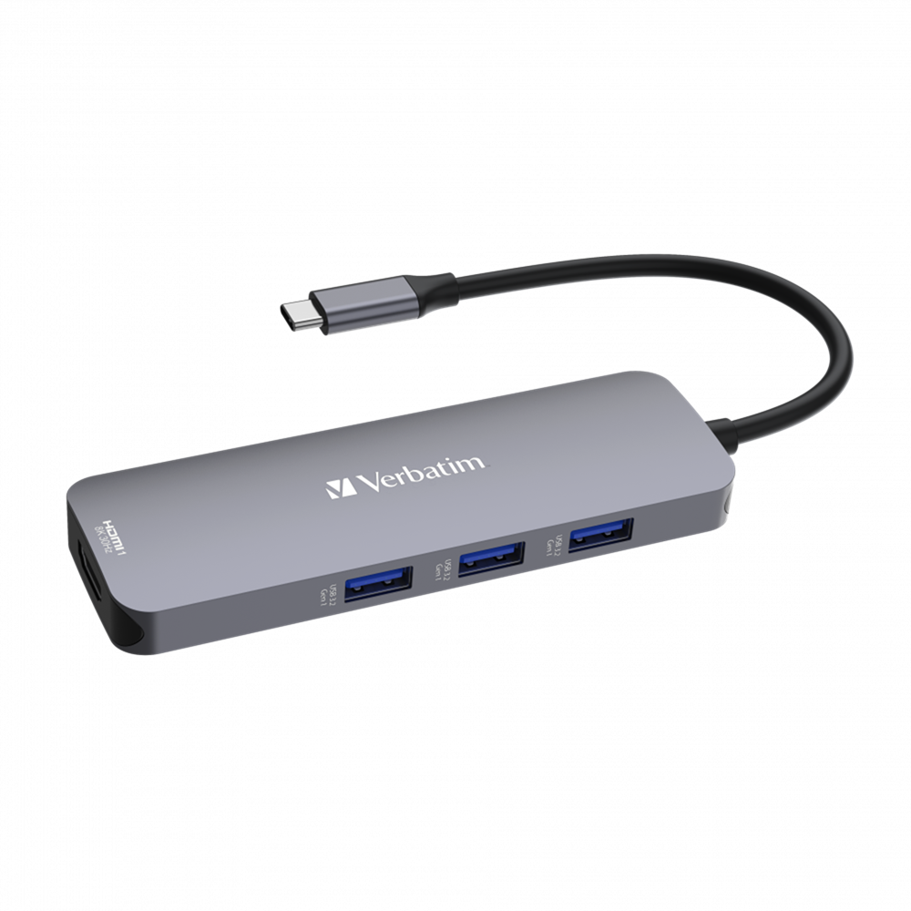 Verbatim 32151 8 Port USB-C Pro Multiport Hub, Dual HDMI, Card Reader, CMH-08 - Image 5
