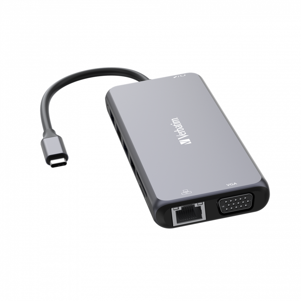 Verbatim 32154 14 Port USB-C Pro Multiport Hub, Dual HDMI, VGA, Card Reader, CMH-14 - Image 5