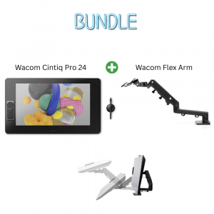 Wacom Cintiq Pro 24" DTH2420 Bundle with Flex Arm Stand 4K UHD Creative Pen & Touch Display