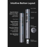 Vention KQI Wireless Presenter Red Laser Clicker Pointer, 100m, USB-A, USB-C - Image 4