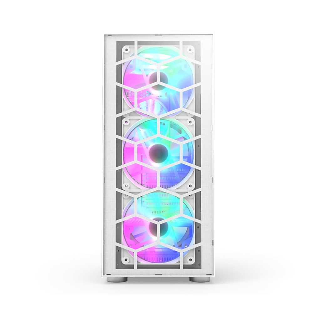 Montech X3 GLASS White Mid Tower Gaming PC Case - 6-Fans - Image 3