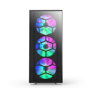 Montech X3 GLASS Black Mid Tower Gaming PC Case - 6-Fans - Image 3