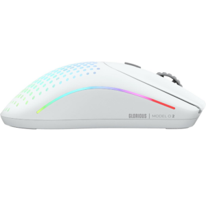 Glorious MODEL O2 Wireless Tri-mode Gaming Mouse - Matte White - Image 3
