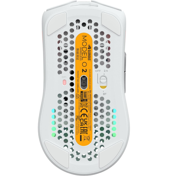 Glorious MODEL O2 Wireless Tri-mode Gaming Mouse - Matte White - Image 6