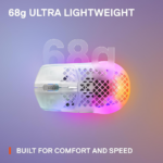 SteelSeries 62610 Aerox 3 Wireless Ghost Edition Gaming Mouse, 68g - Image 4