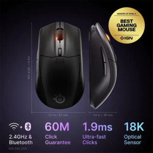 SteelSeries 62523 Rival 3 Wireless Gen 2 Gaming Mouse - Black - Image 5