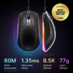 SteelSeries 62515 Rival 3 Wired Gen 2 Gaming Mouse - Black - Image 2