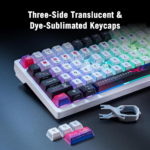 ASUS M704 ROG Azoth X Customizable 75% Wireless Mechanical Gaming Keyboard - ROG NX Snow V2 Switch, Arabic/English - Image 6