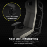 Corsair T3 RUSH Fabric Gaming Chair (Grey/Charcoal), 120kg - Image 4