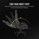 Corsair T3 RUSH Fabric Gaming Chair (Grey/Charcoal), 120kg - Image 3
