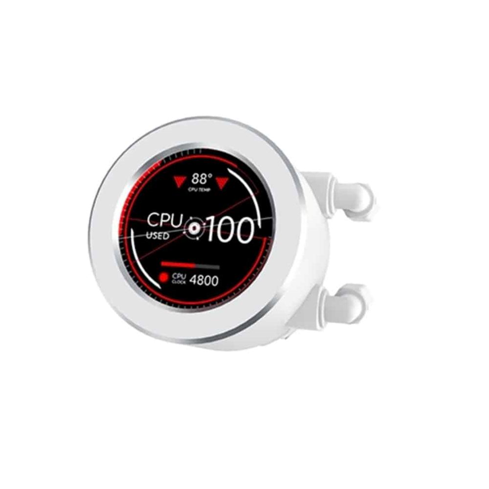 Xigmatek Frozr-O II 360 AIO Liquid Cooler System LCD Pump Head - White - Image 3