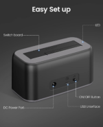 Orico 6819C3 USB 3.2 Gen2 Docking Station for 2.5"/3.5" SATA HDD SSD - Black - Image 3