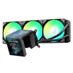 TRYX Panorama SE 360 ARGB Black All In One liquid CPU Cooler Rotatable Display - 360mm - Image 4