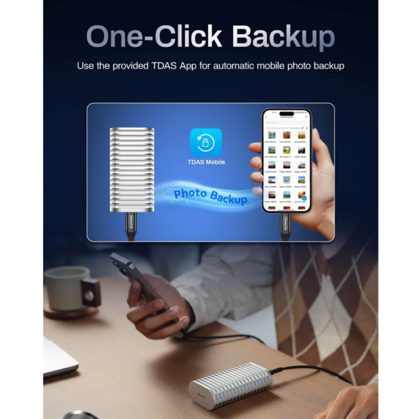 TerraMaster D1 SSD Plus USB-C 4.0 M.2 NVME Portable High Speed SSD Enclosure Case, 40Gbps Max. 8TB Support - Image 6