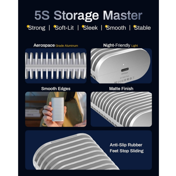 TerraMaster D1 SSD Plus USB-C 4.0 M.2 NVME Portable High Speed SSD Enclosure Case, 40Gbps Max. 8TB Support - Image 5