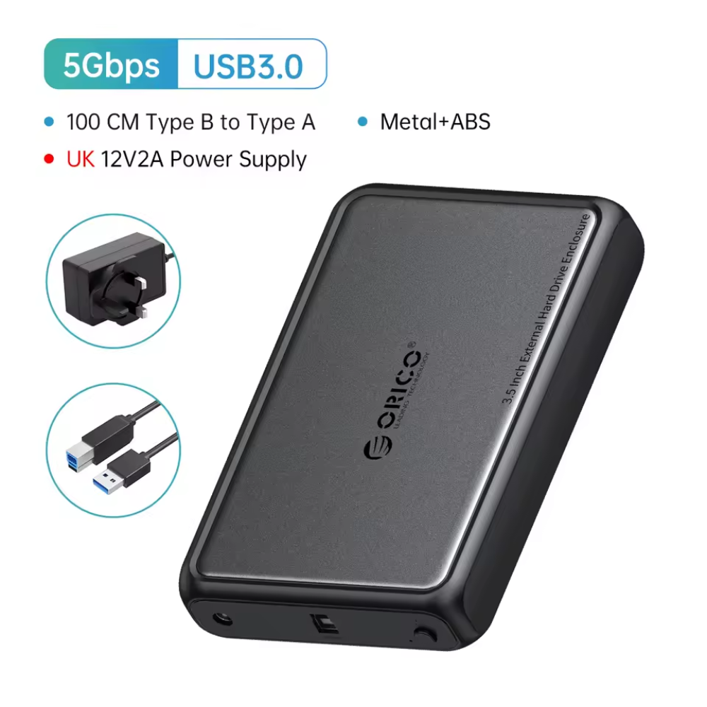 3.5 inch External HDD Hard Drive Disk SATA Enclosure Case