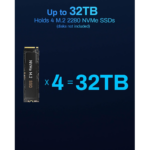 TerraMaster F4 SSD 4-Bay M.2 NVME NAS Enclosure Case with RAID, 8GB RAM DDR5, 5Gbps, HDMI 4K 60fps - Image 4