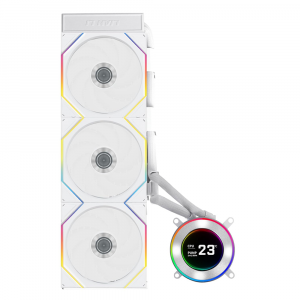 Lian Li Hydroshift II LCD-C 360TL White All-in-One CPU Cooler with LCD and UNI FAN TL