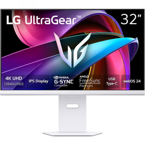 LG 32 Inch UltraGear™ IPS 4K UHD 144Hz 1ms G-sync Compatible HDR 400 AI Smart Gaming Monitor with webOS