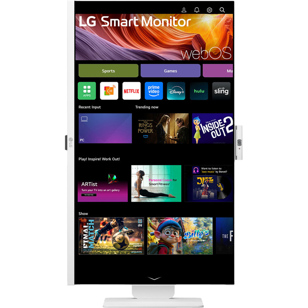 LG 32" U850S 4K IPS Smart Monitor webOS Webcam Speakers Dual HDMI USB-C 90W Rotatable - Image 3