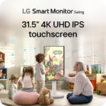 LG 32" U889S 4K UHD IPS Touchscreen Smart Monitor Swing with Rolling Stand USB-C 65W webOS Speaker HDR Glare Surface - Image 2