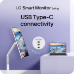 LG 32" U889S 4K UHD IPS Touchscreen Smart Monitor Swing with Rolling Stand USB-C 65W webOS Speaker HDR Glare Surface - Image 8
