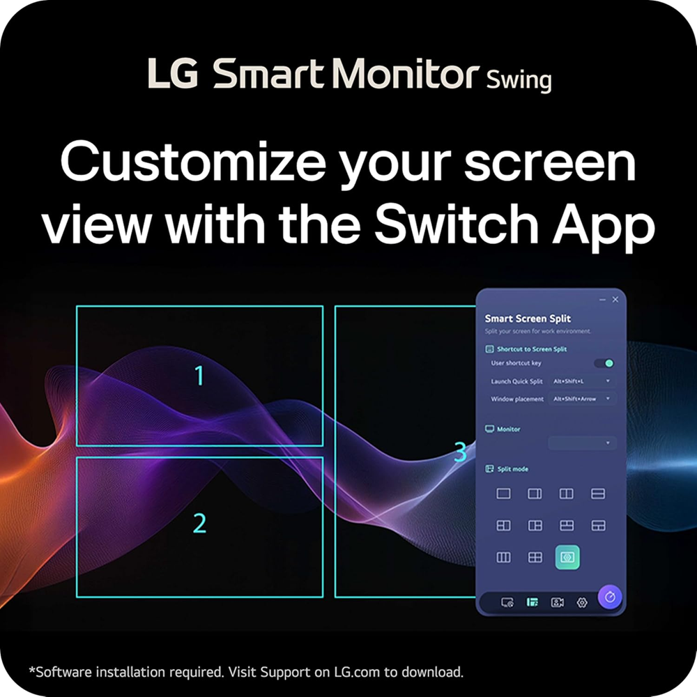 LG 32" U889S 4K UHD IPS Touchscreen Smart Monitor Swing with Rolling Stand USB-C 65W webOS Speaker HDR Glare Surface - Image 11