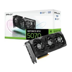 PNY 12GB GeForce RTX 5070 Overclocked Triple Fan GPU VGA Graphic Card