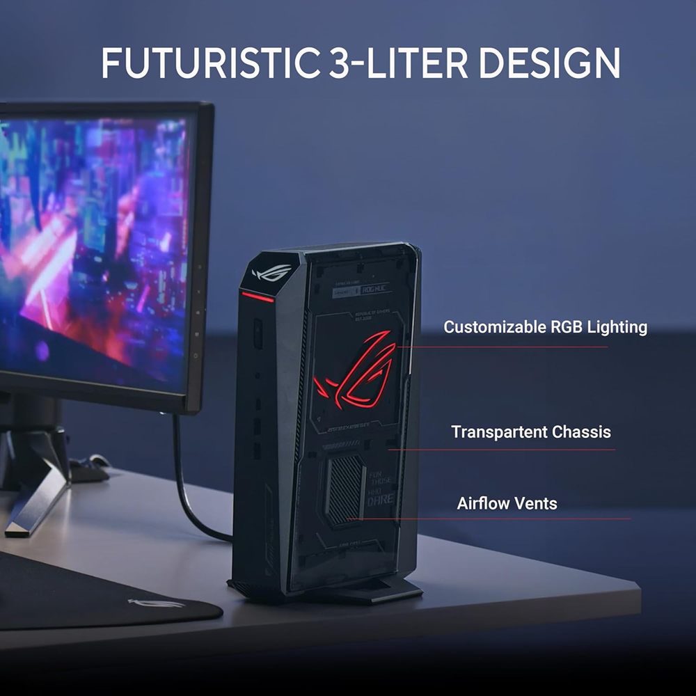 ASUS Bundle 1397 ROG NUC (2025) Gaming Mini PC, Ultra 9, RTX 5070Ti, 32GB, 1TB NVMe, Gigabyte 27″ M27Q, Attack Shark X68MAX, X3PRO - Image 4