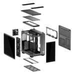 ASUS TUF Gaming GT502 Horizon ARGB ATX Mid Tower Gaming PC Case 4-fans – Black - Image 8