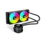Acer AC240 ARGB all-in-one 240mm CPU Liquid Cooler with Display, Black - Image 3