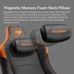 COUGAR Armor EVO S Gaming Chair Retractable Footrest - Orange, 120kg - Image 5