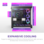 NZXT H9 Flow RGB Large Dual-Chamber Mid-Tower ATX Airflow Case with RGB, 2x Fans (Black) - Image 8