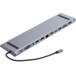 USB-C 12in1 Hub Docking Station Dual HDMI VGA LAN Card Reader 3.5mm, Multiport Multifunction - Image 2