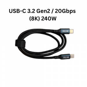 USB-C 3.2 Gen2 M/M Cable, Data Transfer, Fast Charging, 8K Display - 1m
