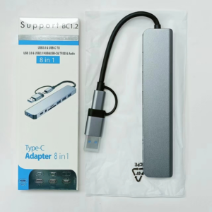 USB-C USB-A 3.0 8in1 HUB Card Reader Aluminum Shell Adapter - Image 2