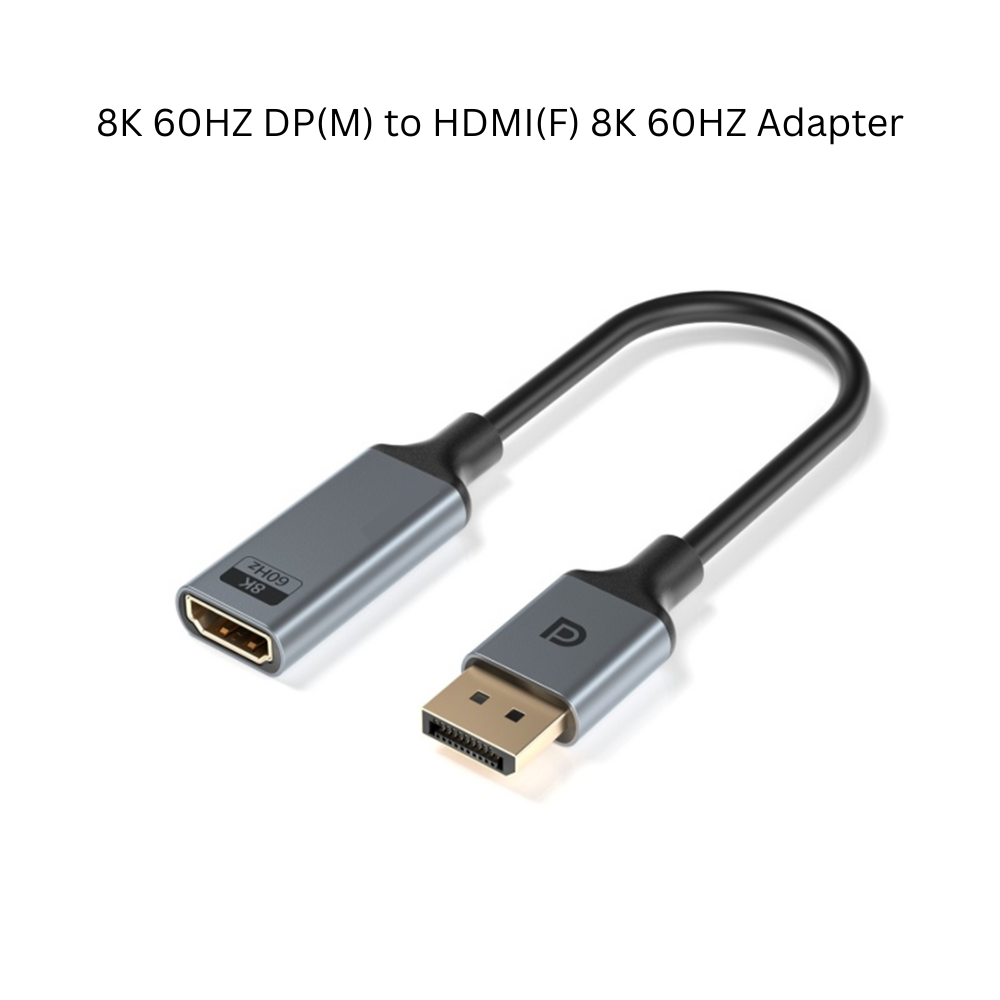 DisplayPort to HDMI Adapter 8K DP Male to HDMI 8K Female Convertor