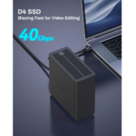 TerraMaster D4 SSD 4-Bay M.2 NVME Enclosure Case, Palm Sized - Image 3