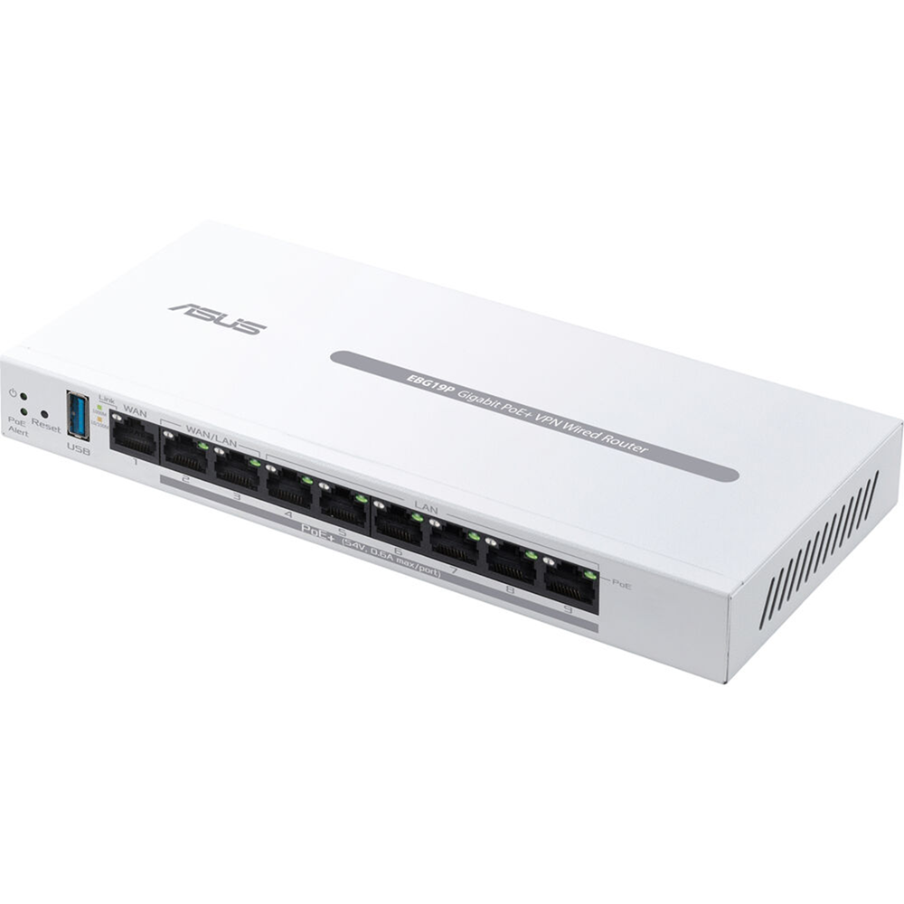 ASUS ExpertWiFi EBG19P Gigabit PoE+ VPN Wired Router, 8 PoE+ ports, 123W, 3 WAN, Load Balance - Image 3