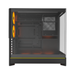 Montech HS02 Pro Mid Tower Gaming PC Case, Reversible Layout - 5 Fans, Black - Image 5