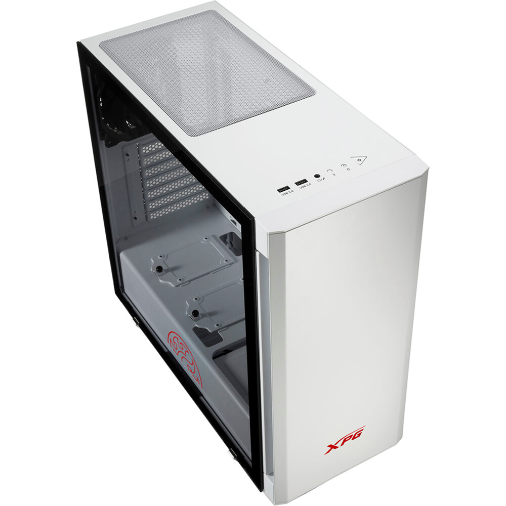 XPG Invader Mid Tower Tempered Glass PC Case, White - Image 4