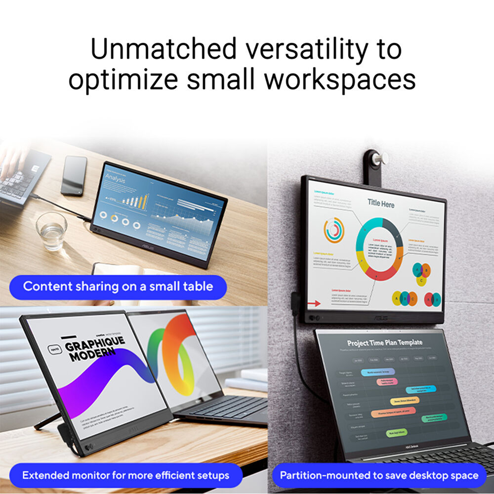 ASUS 16″ ZenScreen MB169CK FHD IPS USB-C Portable Monitor with Sleeve - Image 3