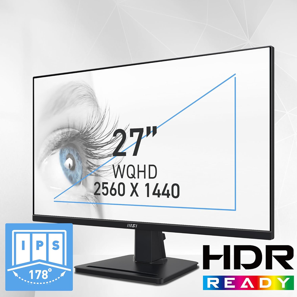 MSI 27" PRO MP275Q IPS 100Hz 1ms QHD Speaker Dual HDMI Monitor - Image 4