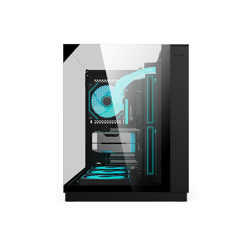 Acer V330B Mid Tower Gaming PC Case - Black (6-Fans) - Image 2