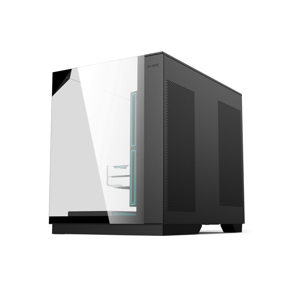 Acer V330B Mid Tower Gaming PC Case - Black (6-Fans) - Image 4